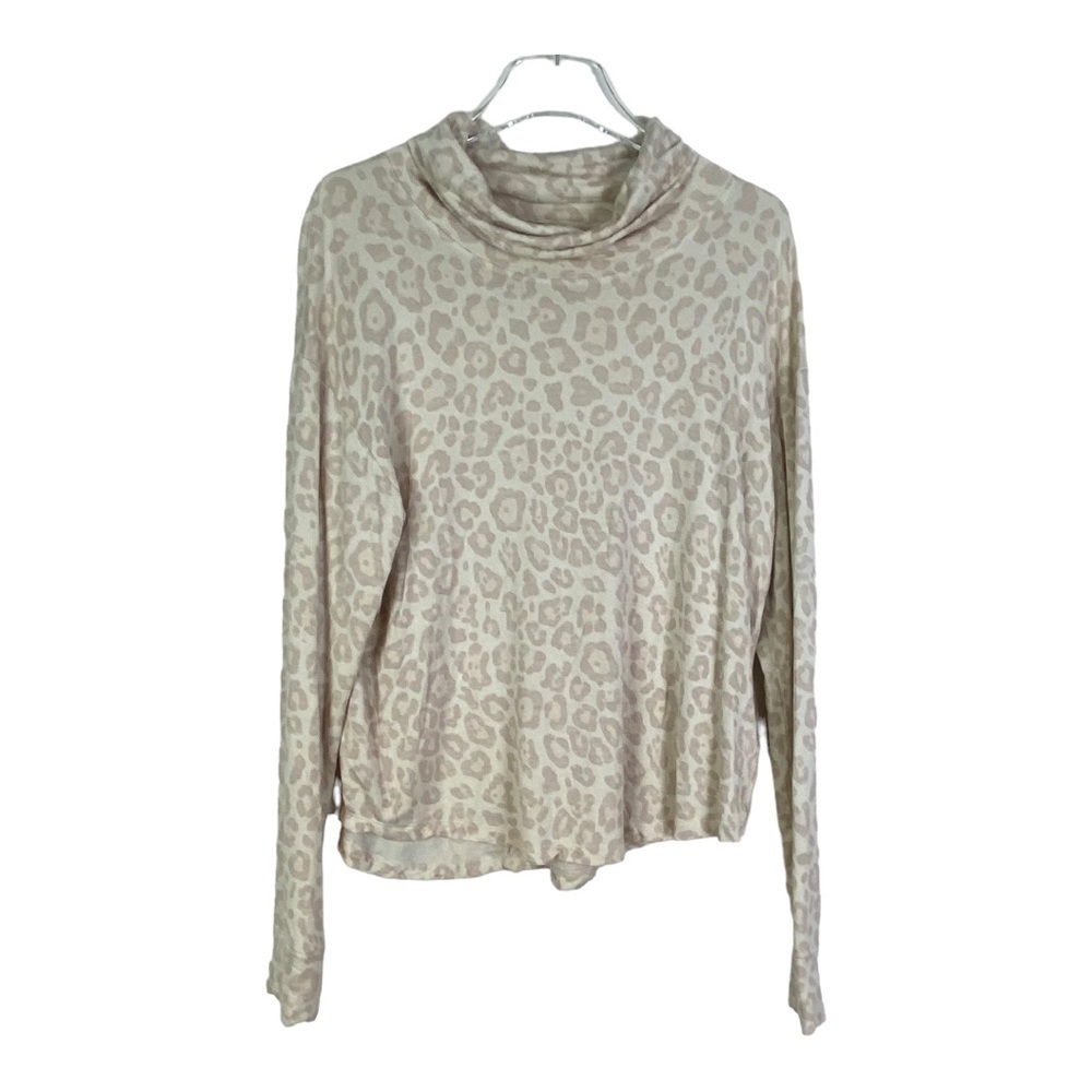 Splendid Leopard Cowl Neck